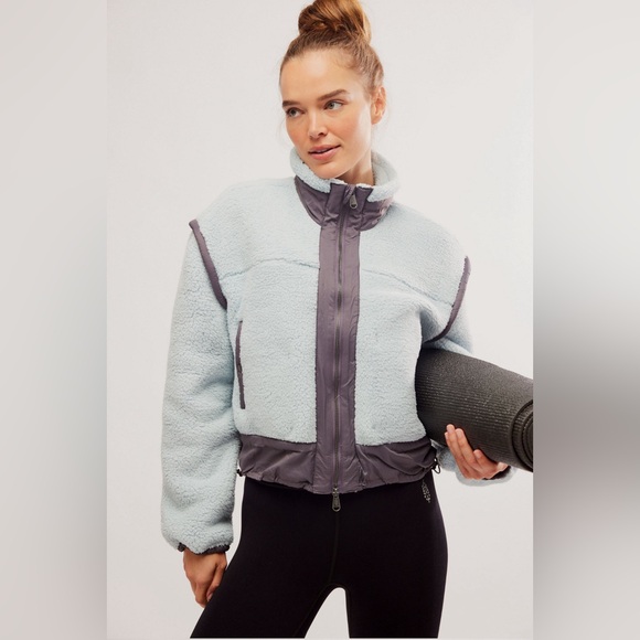 NWT Free People FP Movement Courtside Fleece Ice Flow Medium - Picture 6 of 13